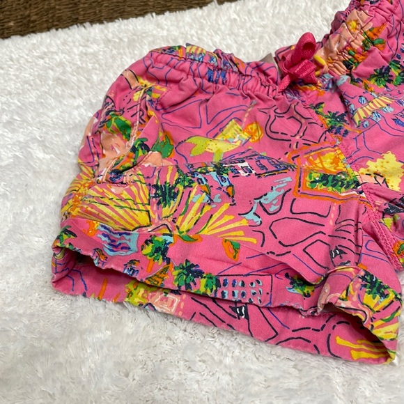 Lands' End Kids Girls' Pink Summer Themed Drawstring Pull On Shorts Size 5 *FIRM - Picture 3 of 9